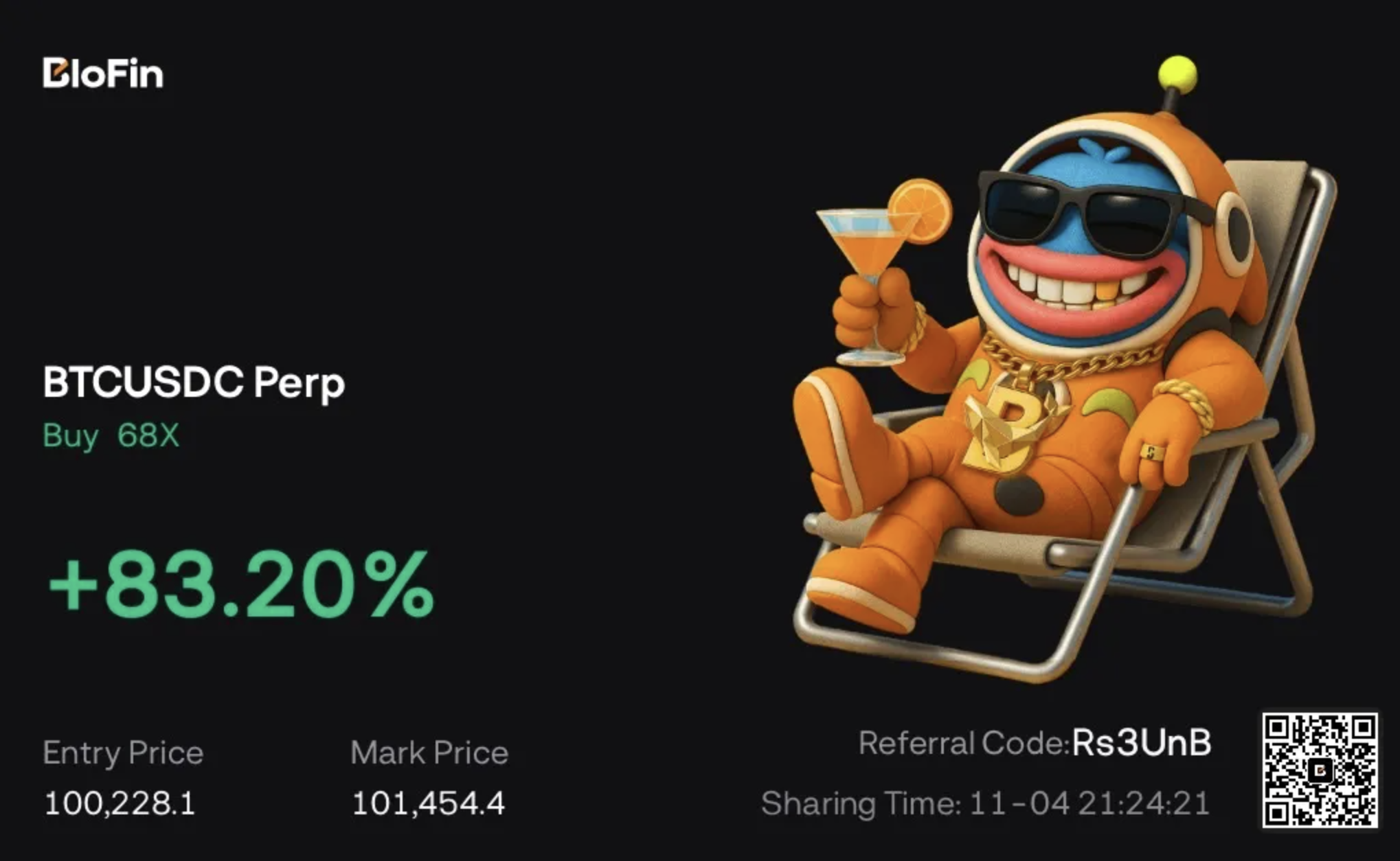 nepramusi BTC trade +83.20%